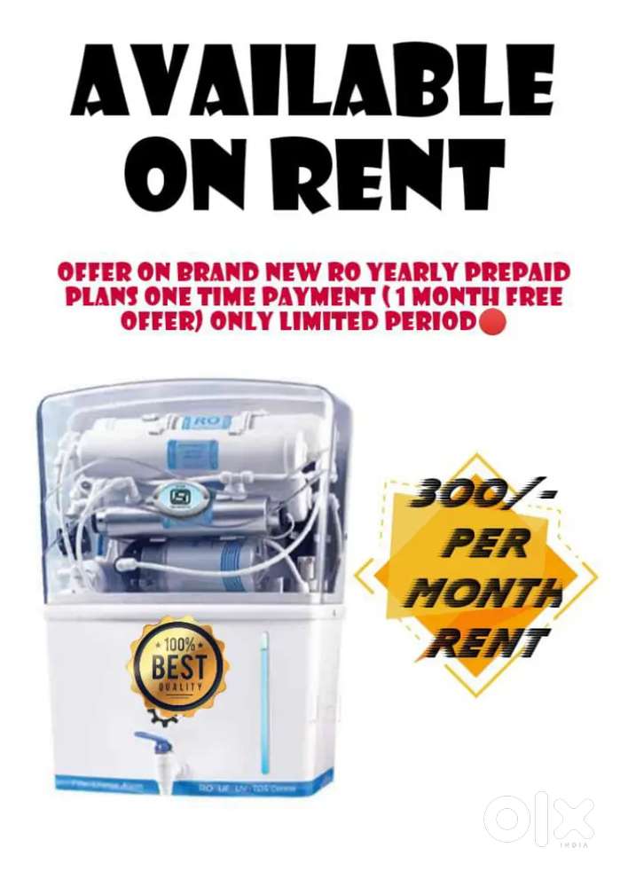 Water purifier machine on rent