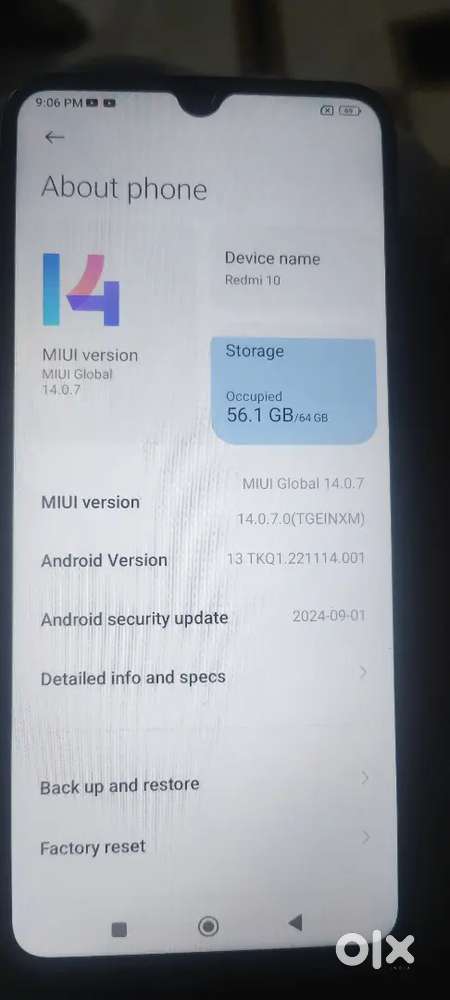 Redmi 10 single user phone