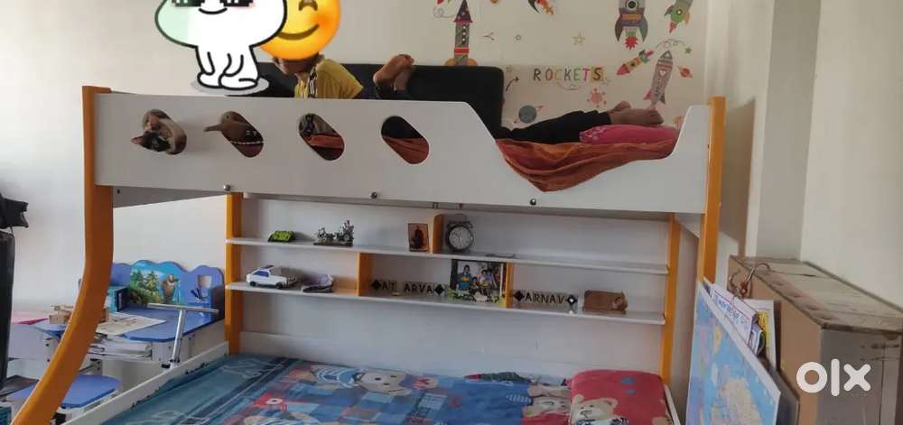 Bunk Bed with Ladder and Bed