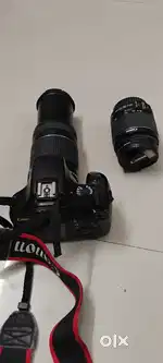 Canon camera 1100d with two lens small and 250 + 2 battery+charger