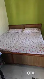 Double Bed with Storage in Good Condition for Sale