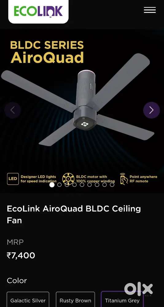ECOLINK BY PHILLIPS BLDC SERIES AIROQUAD FAN