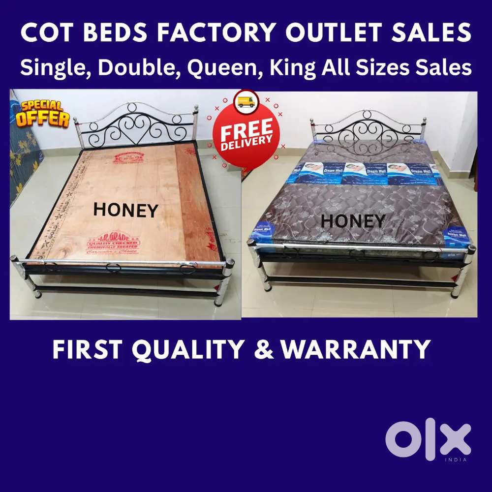 Steel Cot bed Mattresses Sales - Kattil Beds Sales
