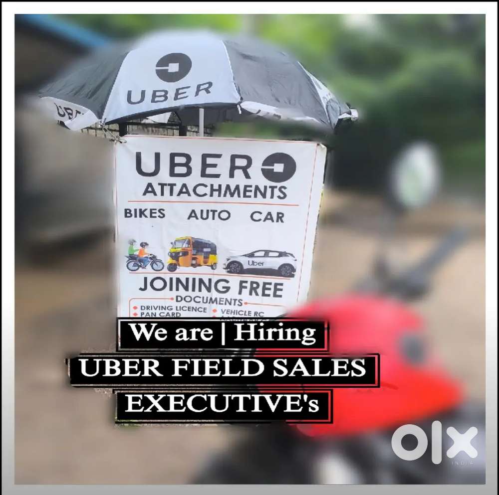 We Are Hiring ! UBER Field Executive  Work standing with umbrella