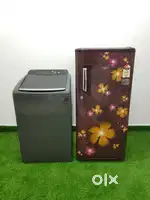 FLOWER MODEL SINGLE DOOR FRIDGE AND TOP LOAD WASHING MACHINE STAINWASH