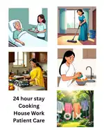 24 hours full stay Cooking and Patient Care in Ambattur