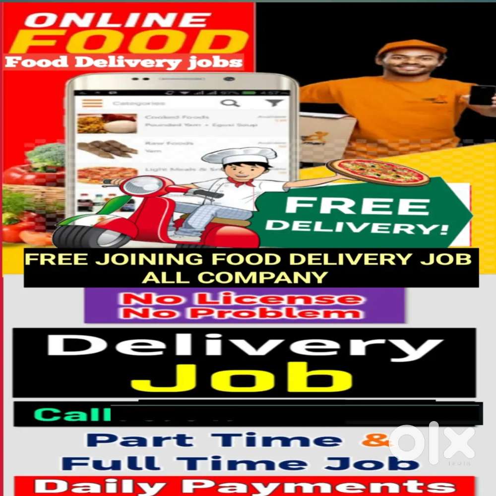FREE JOINING 100 Delivery boys Swiggy Food Delivery jobs