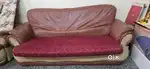 Leather Sofa set 3+ 1+1 and centre table needs to repair