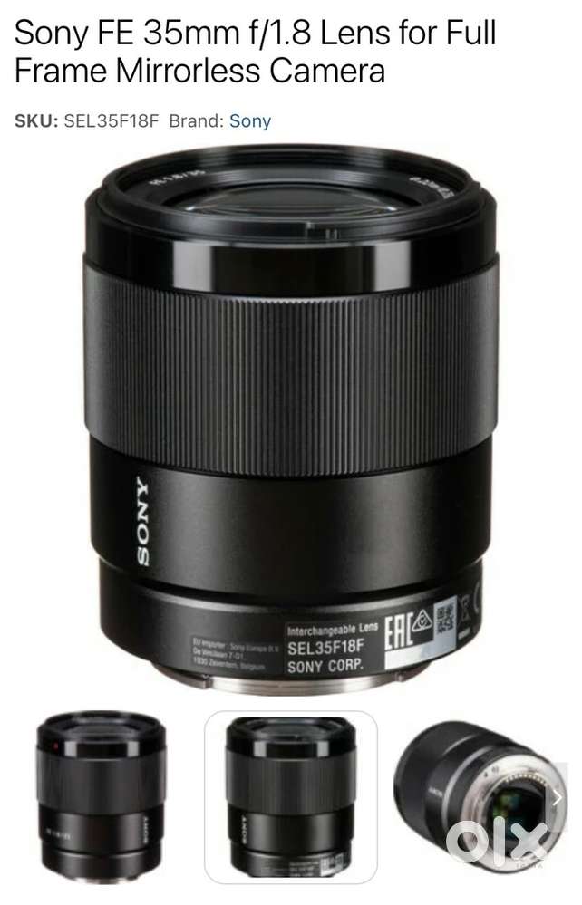 Sony 35mm f/1.8 FE LENS - excellent condition