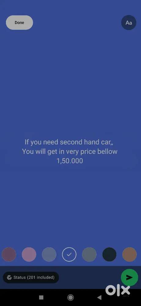 Car bellow 150 , every collection contact me