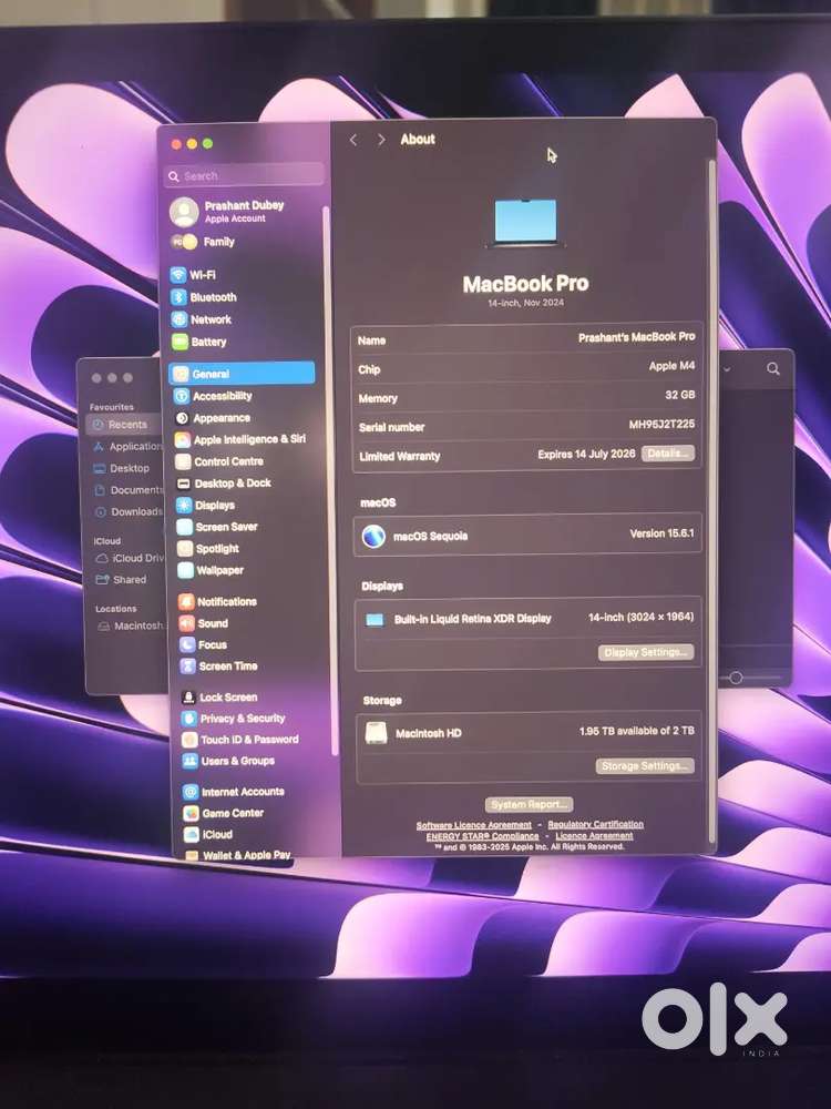 Apple Macbook pro M4 . 4 months old