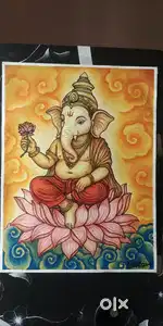 Ganapati canvas mural (original handmade)