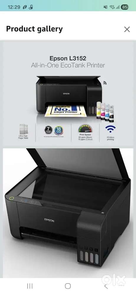 Epson Color L 3152 WiFi All in One (Print, Scan, Copy) Inktank Printer