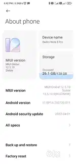 Redmi note 8 pro 6 gb 128 orignial display