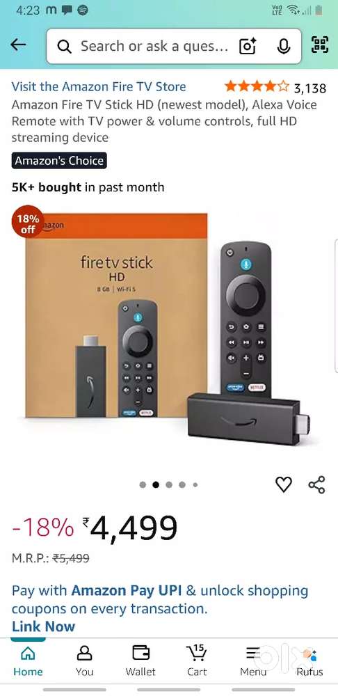 fire Tv stick full hd New