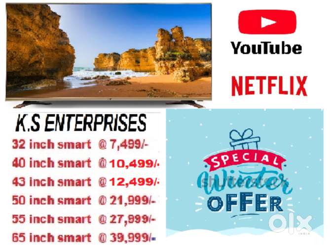 WINTER SUPER OFFER 43 INCHES  SMART, 4K UHD LED TV IN 12,499 ONLY.
