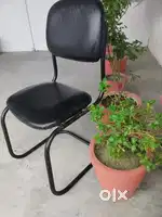 Computer table and chair.