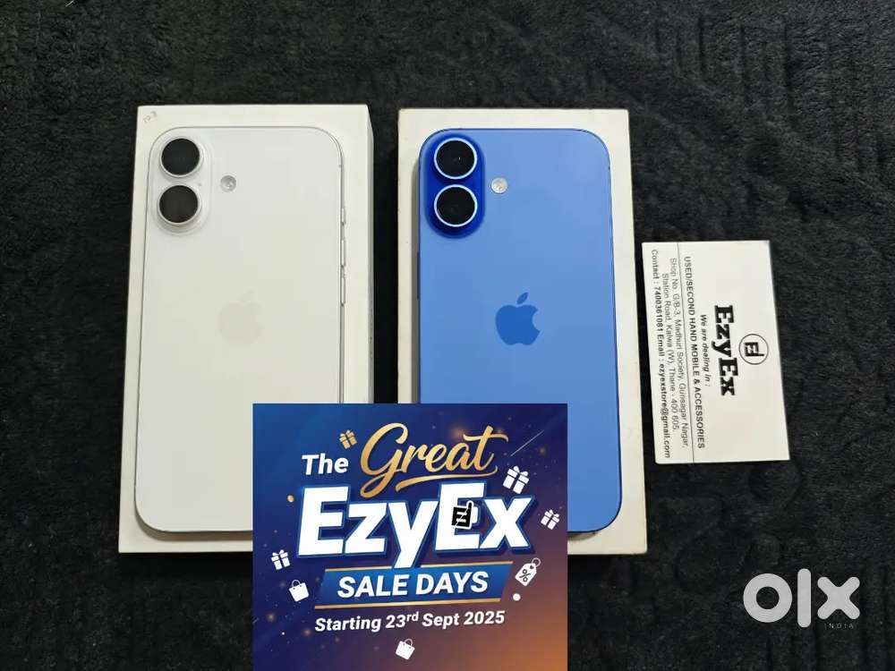 EZYEX SALE - IPhone 16 5G 128 GB Ultramarine & White Available!