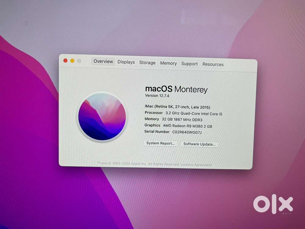 I mac 27 inch 2015