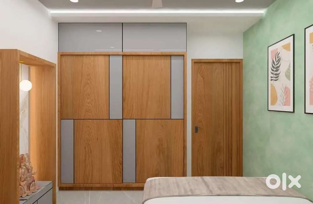 1/3 बीऐचके फलेट ओफिस शोरूम में फर्नीचर कलर्स पीओपी ऐंड ओल वकॅ समाधान