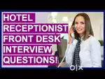 Receptionist hotel urgent employee