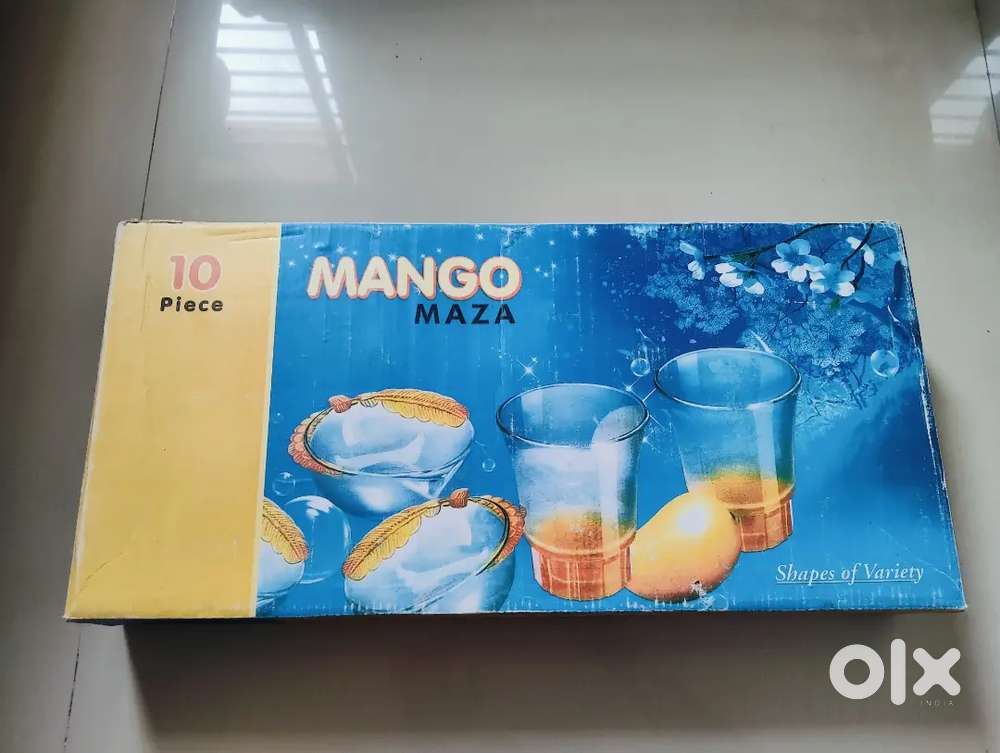 Mango maza bowl & glass set