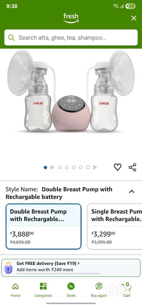 Luvlap Double Breast Pump