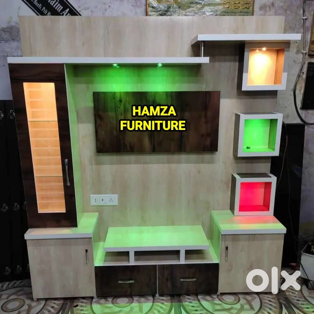 HAMZA FURNITURE New look particle wood 6by6 Tv cabinet Bajaj finance A