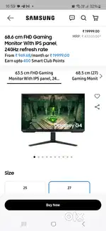 (SEALED) Samsung 240hz G4 gaming & 32 inch 4K curved monitor