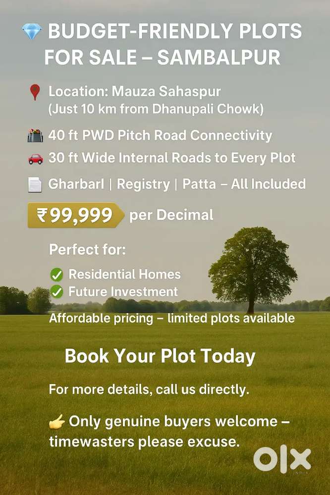 Investment and residential plots for sale