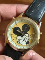 Vintage rare seiko 7t32 mickey alarm luminescent dial quartz watch