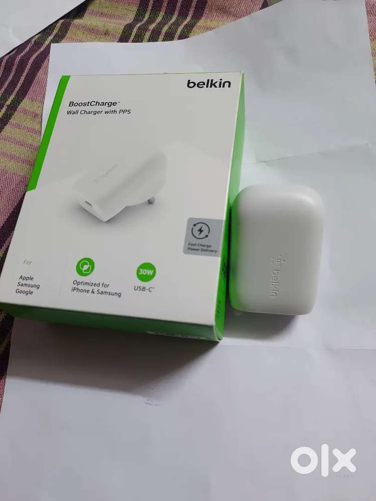 Original Belkin 30W Fast Charger with PPS – Brand New, Bill & Warranty