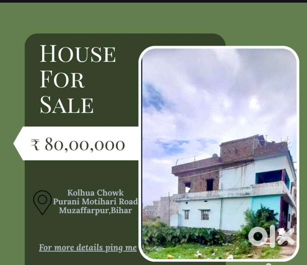 House for Sale in Muzaffarpur – Ground Floor + 1st Floor + Terrace