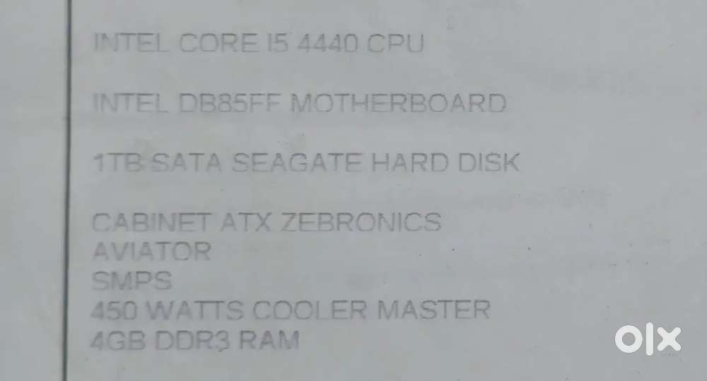 Desktop CPU - Rs 10,900 only