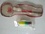 Badminton Racket of J.J. Buniyaad Brand with 8 Shuttlecocks, carry bag