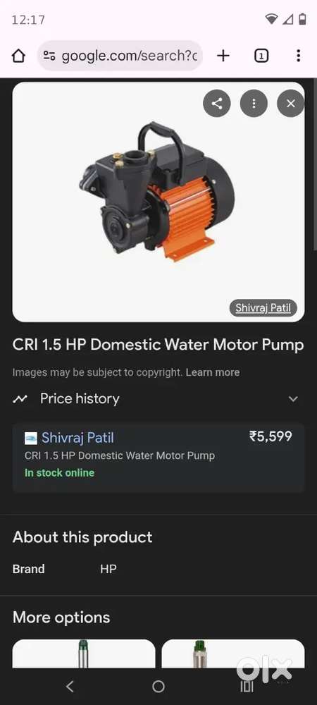 Cri motor 1 hp motor