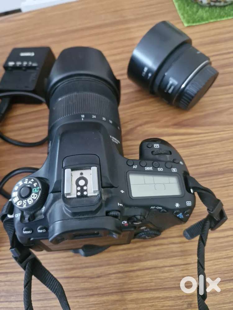 Camera Canon EOS 80D with two lenses (18 -135 mm & 50 mm prime lense)
