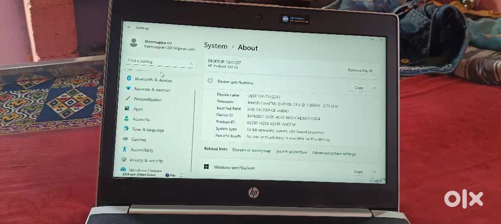 8th generation i3 HP laptop  super condition