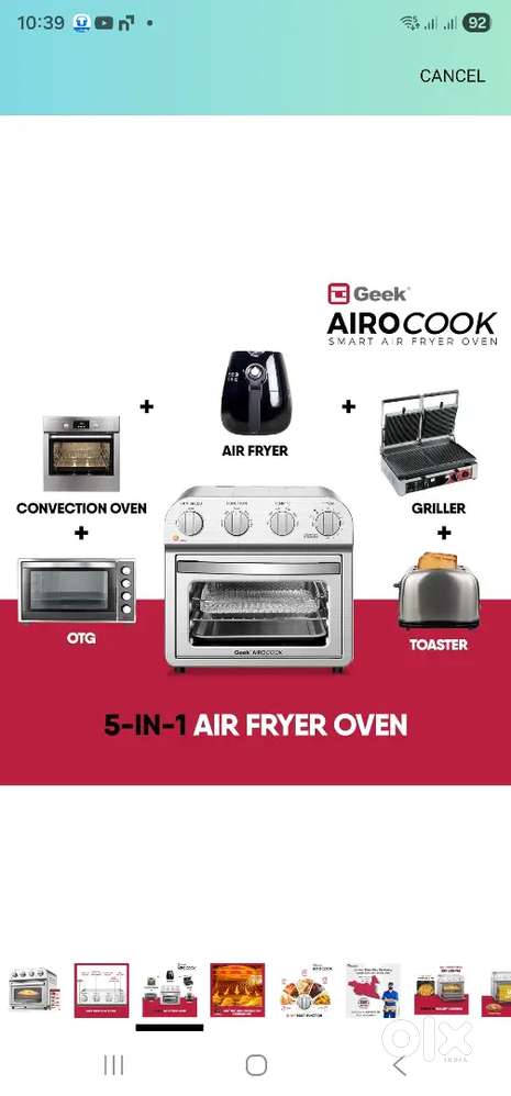 Geek otg aircook oven
