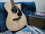 Yamaha FS100C Acoustic guitar with Double XO Soundhole Pickup and Amp