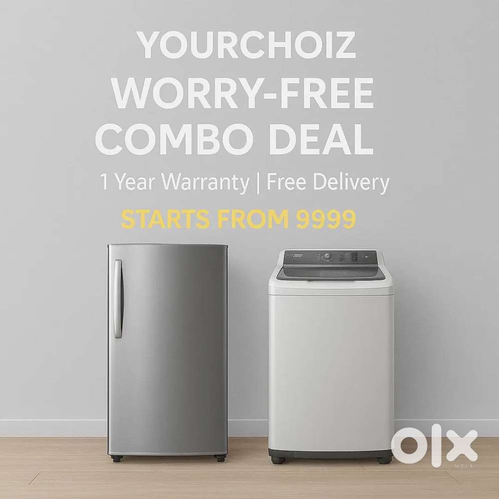 Single door refrigerator and top load washing machine