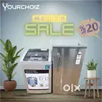 Flawless used fridge and washing machine in excellent condition