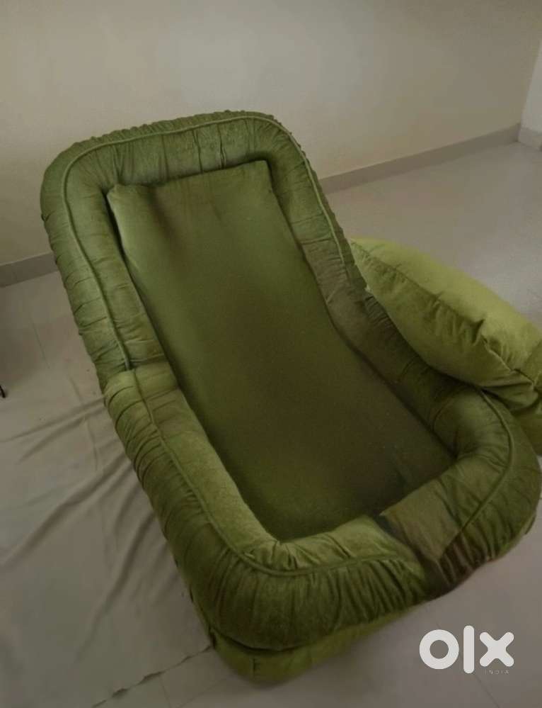 Length 5 1/2 feet  X  3 feet Modern Olive Green Sofa Bed – Never Used!