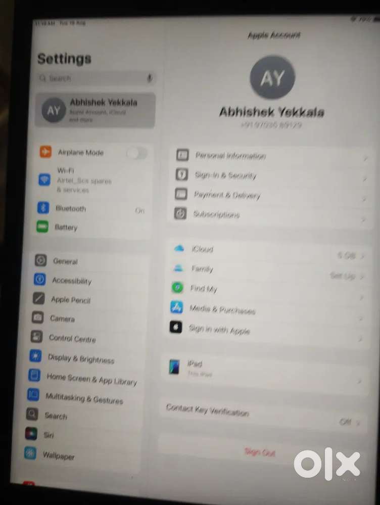 Ipad 9th generation 64gb wifi tab