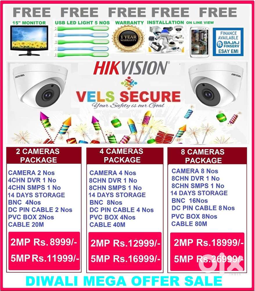 VERY VERY LOWEST PRICE  2MP HIKVISION CCTV CAMERA   DAY & NIGHT VIS