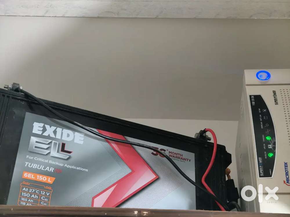 Inverter microtect with battery(exide 150 ah 3years warranty)