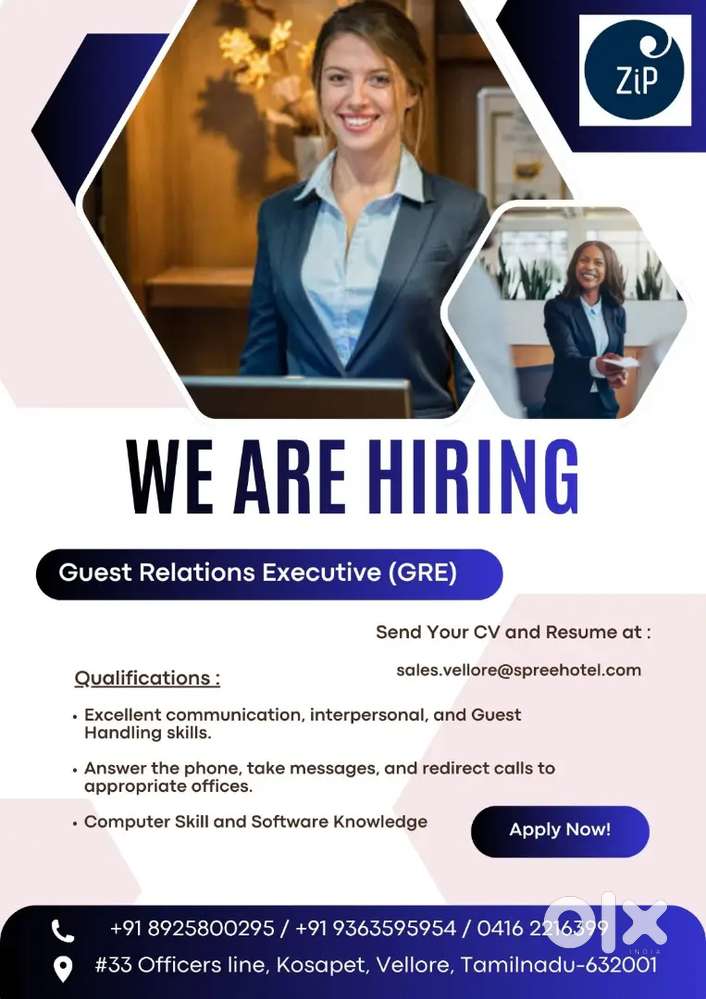 Guest Relations Executive (Female)