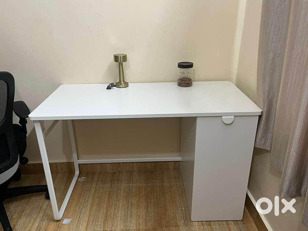 White IKEA Table with triple shelf drawer - bought 1 month ago!