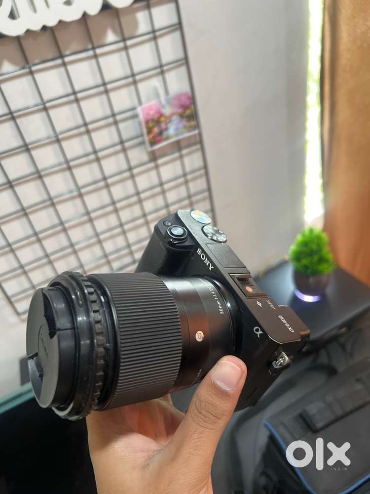 Sony alpha a6400 with 30mm sigma 1.4 mirrorless camera