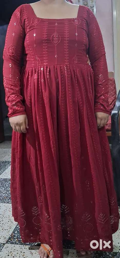 Maroon anarkali